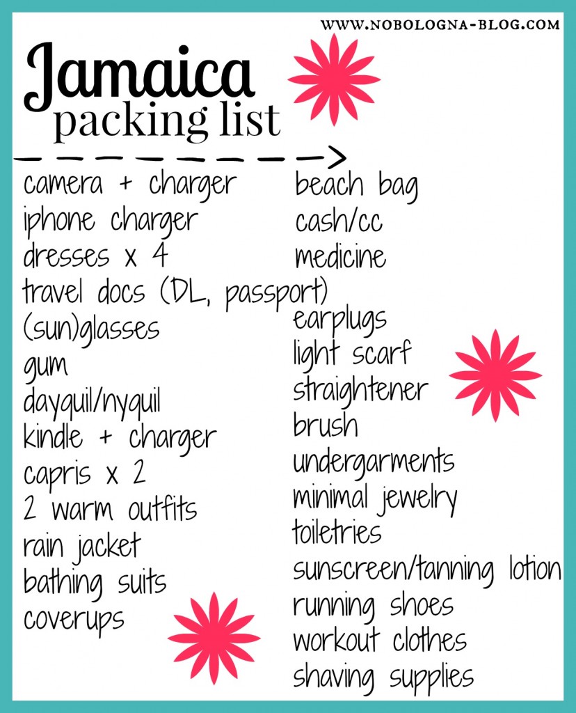 jamaica-packing-list